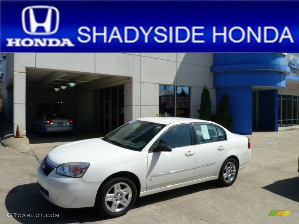 2006 Malibu LT Sedan - White / Titanium Gray photo #1