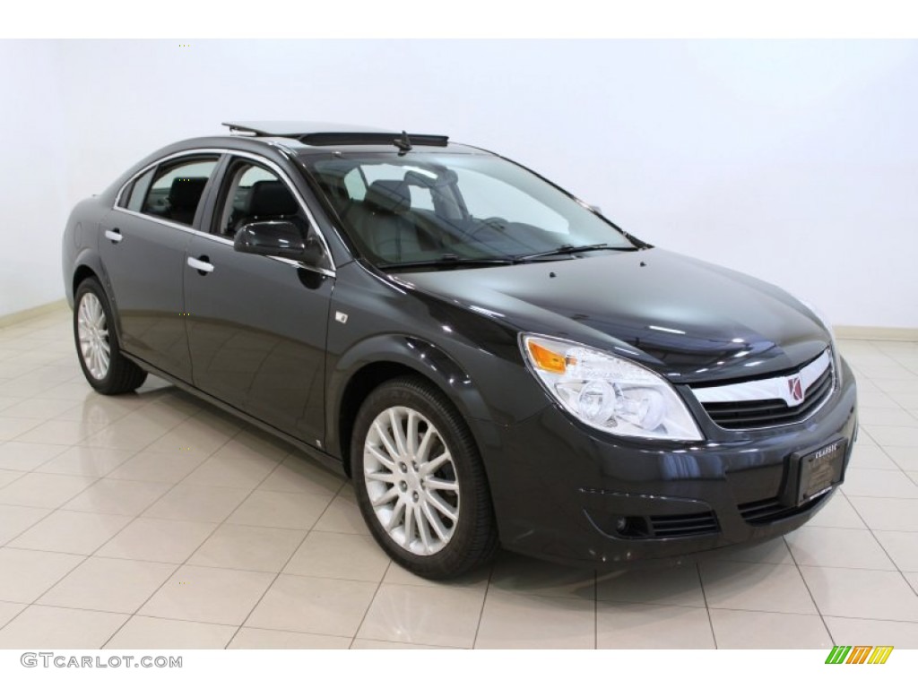 2009 Aura XR V6 - Carbon Flash Metallic / Black photo #1