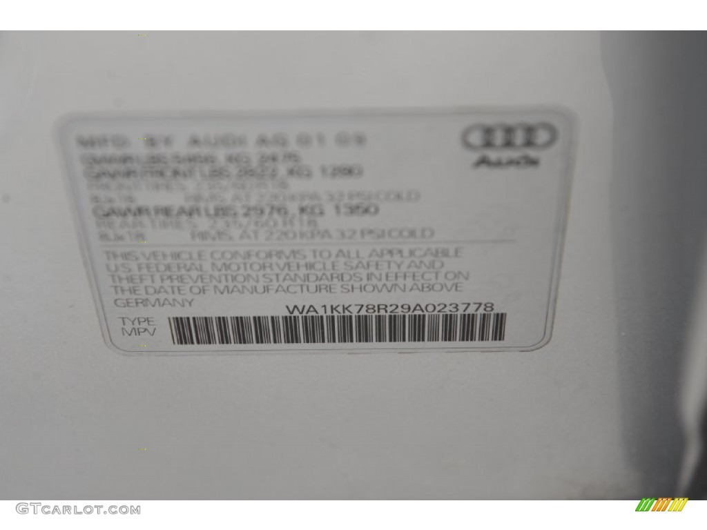 2009 Q5 3.2 Premium quattro - Ice Silver Metallic / Black photo #8