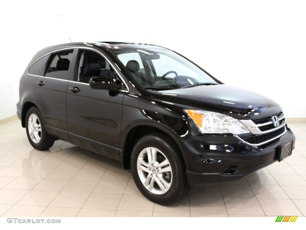 2011 CR-V EX-L 4WD - Crystal Black Pearl / Black photo #1