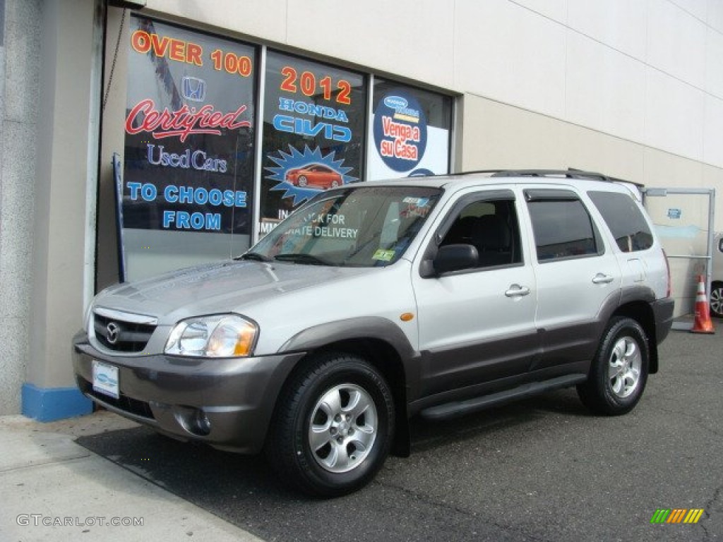 2003 Tribute LX-V6 4WD - Satin Silver Metallic / Dark Flint Gray photo #1