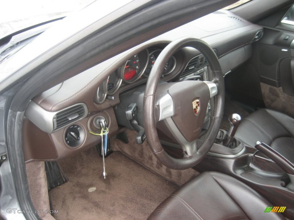 Cocoa Brown Interior 2005 Porsche 911 Carrera Cabriolet Photo #62680409