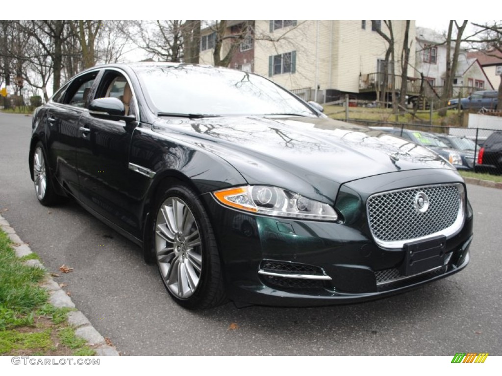 2011 XJ XJL Supercharged - Botanical Green Metallic / Cashew/Truffle photo #7