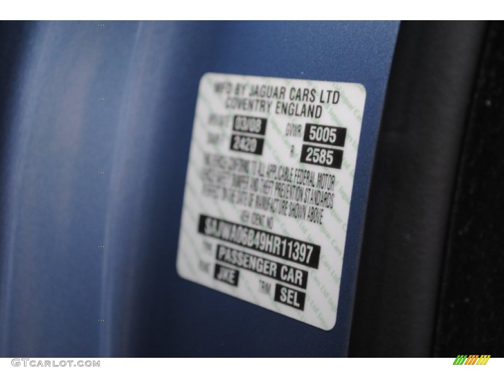 2009 XF Color Code JKE for Azure Blue Metallic Photo #62683163