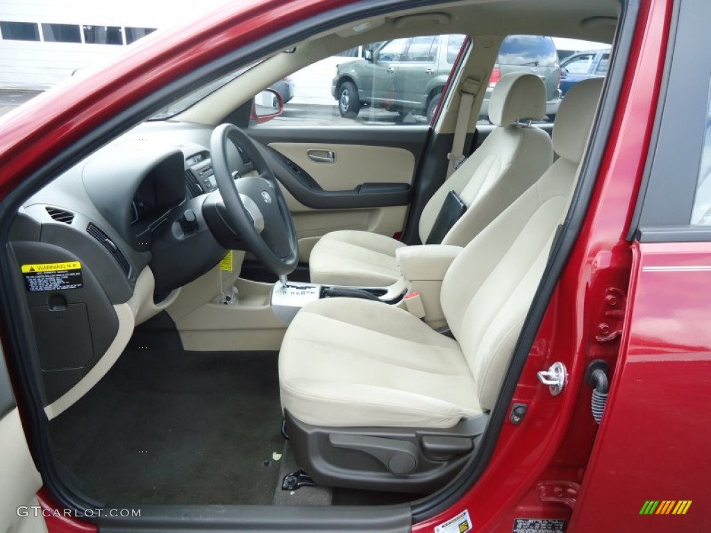 Beige Interior 2008 Hyundai Elantra GLS Sedan Photo #62683628