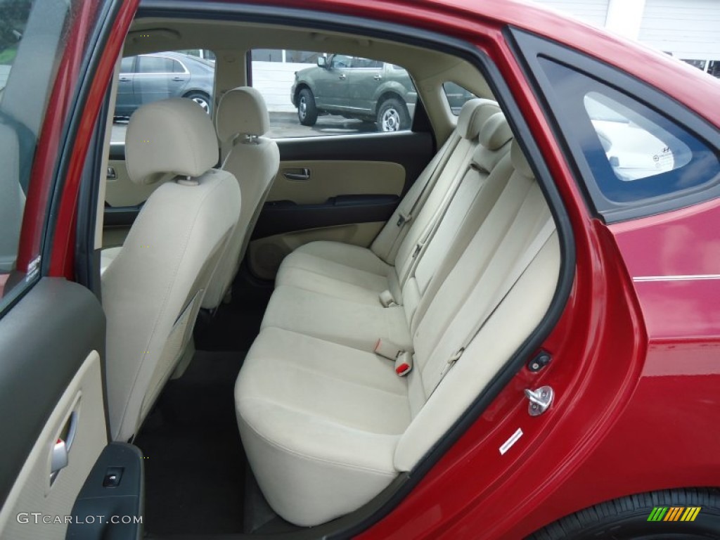 Beige Interior 2008 Hyundai Elantra GLS Sedan Photo #62683733