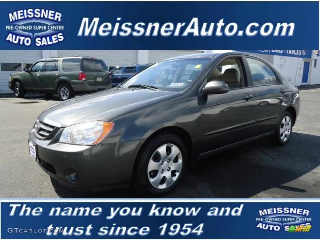 2006 Spectra EX Sedan - Dark Bronze / Beige photo #1