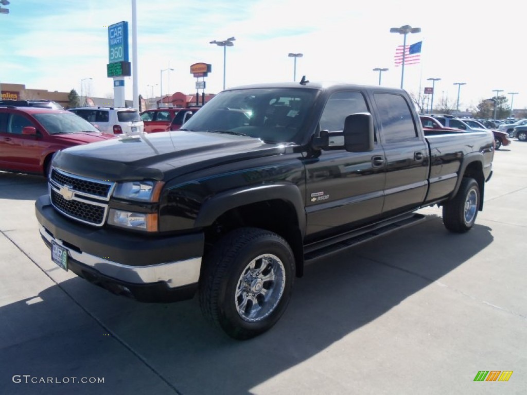 2006 Silverado 3500 LT Crew Cab 4x4 - Black / Dark Charcoal photo #5