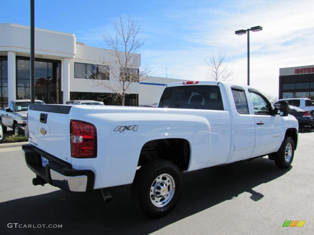 2008 Silverado 2500HD LT Extended Cab 4x4 - Summit White / Ebony Black photo #7