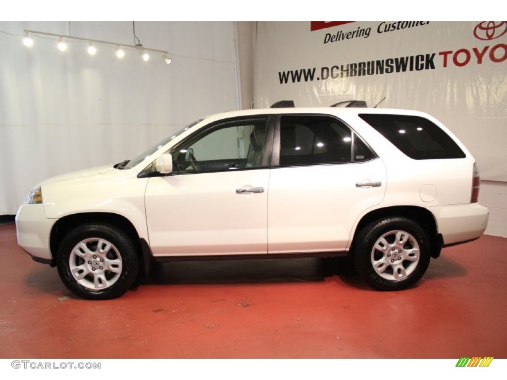 2004 MDX  - Aspen White Pearl / Saddle photo #3