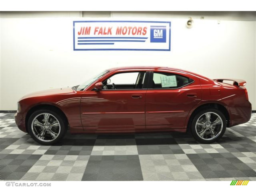 2010 Charger SE - Inferno Red Crystal Pearl / Dark Slate Gray photo #2