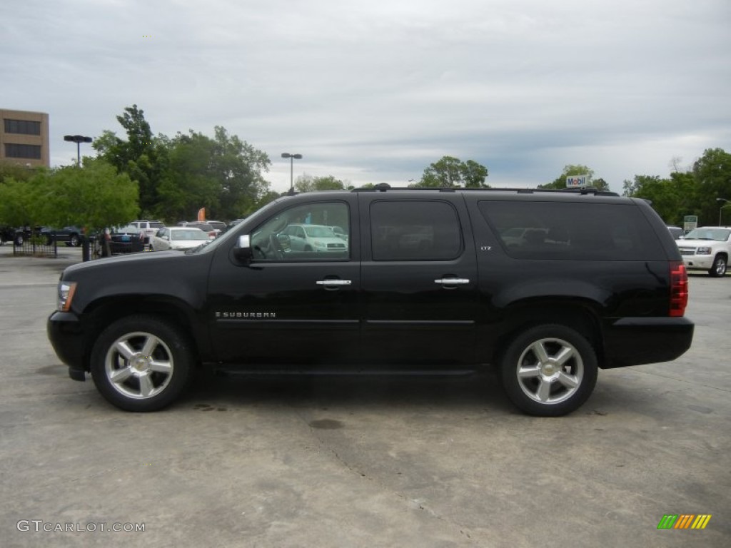 2008 Suburban 1500 LTZ - Black / Light Titanium/Dark Titanium photo #5