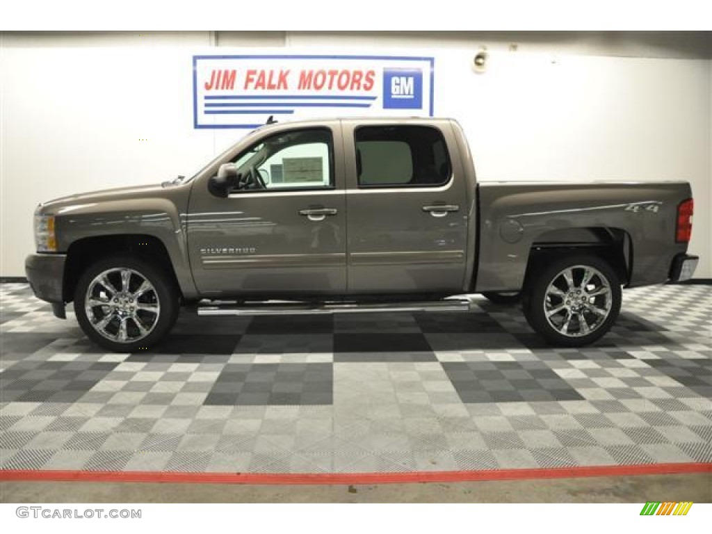 2012 Silverado 1500 LTZ Crew Cab 4x4 - Mocha Steel Metallic / Light Titanium/Dark Titanium photo #12