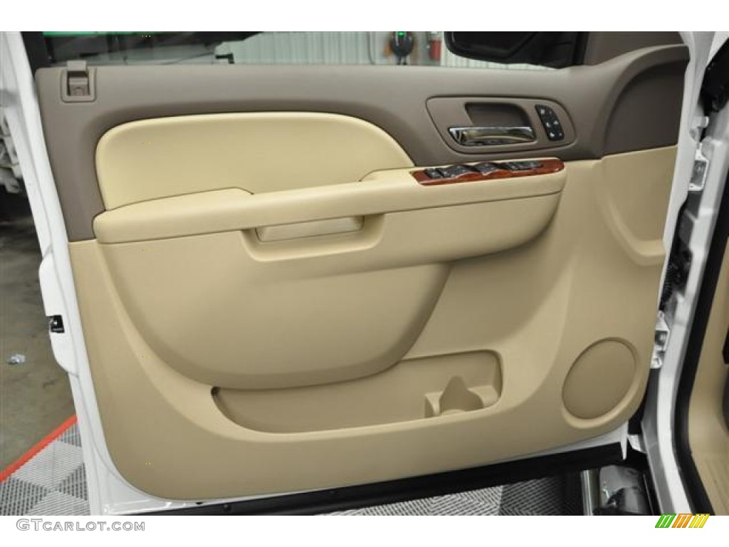 2012 Chevrolet Silverado 1500 LTZ Crew Cab 4x4 Light Cashmere/Dark Cashmere Door Panel Photo #62690009