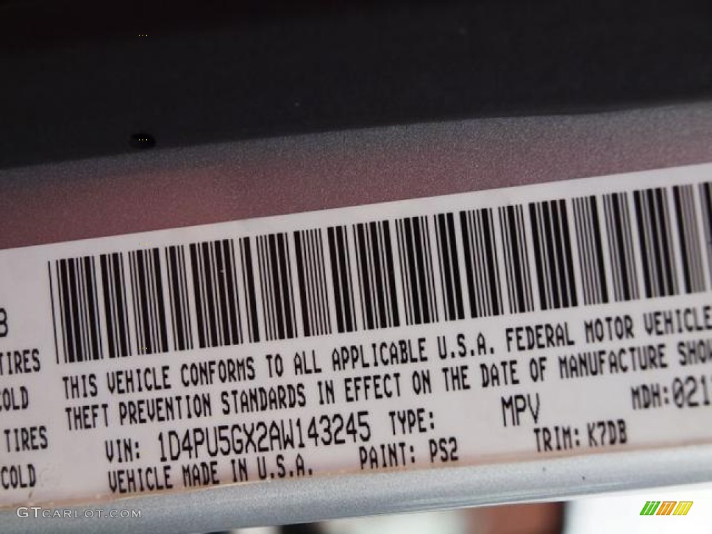 2010 Nitro Color Code PS2 for Bright Silver Metallic Photo #62692166