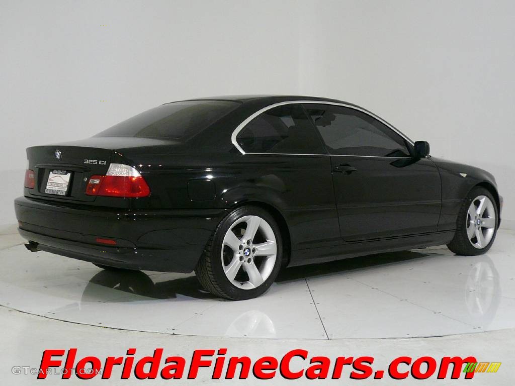 2005 3 Series 325i Coupe - Jet Black / Black photo #2