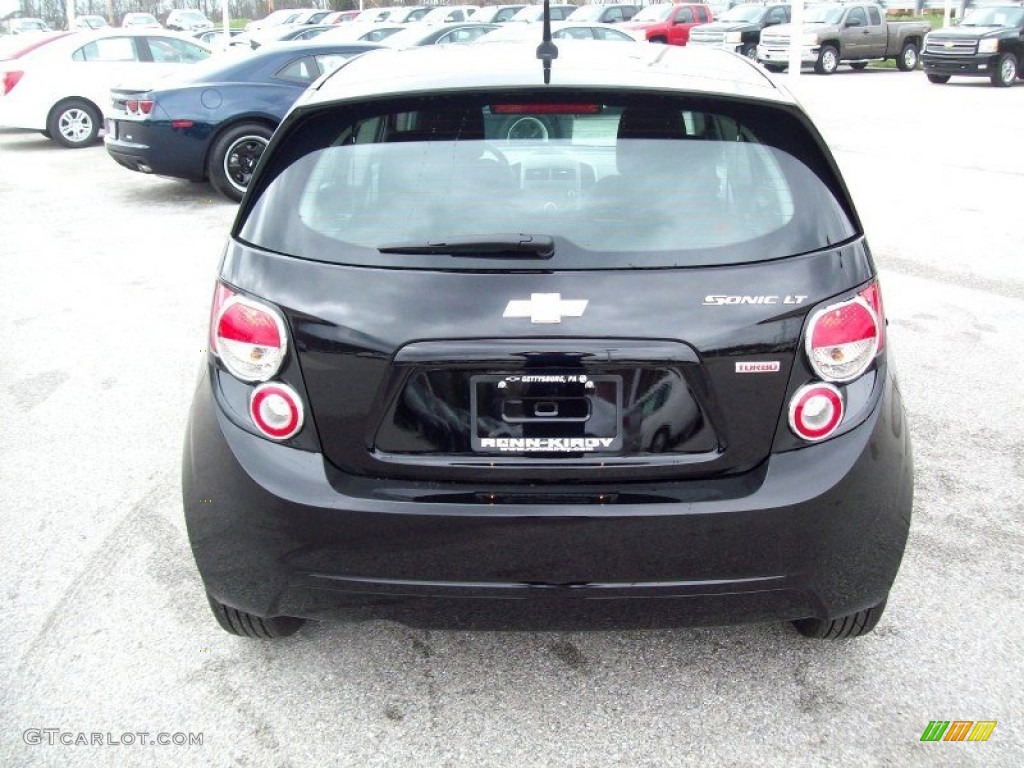 2012 Sonic LT Hatch - Black / Jet Black/Dark Titanium photo #14