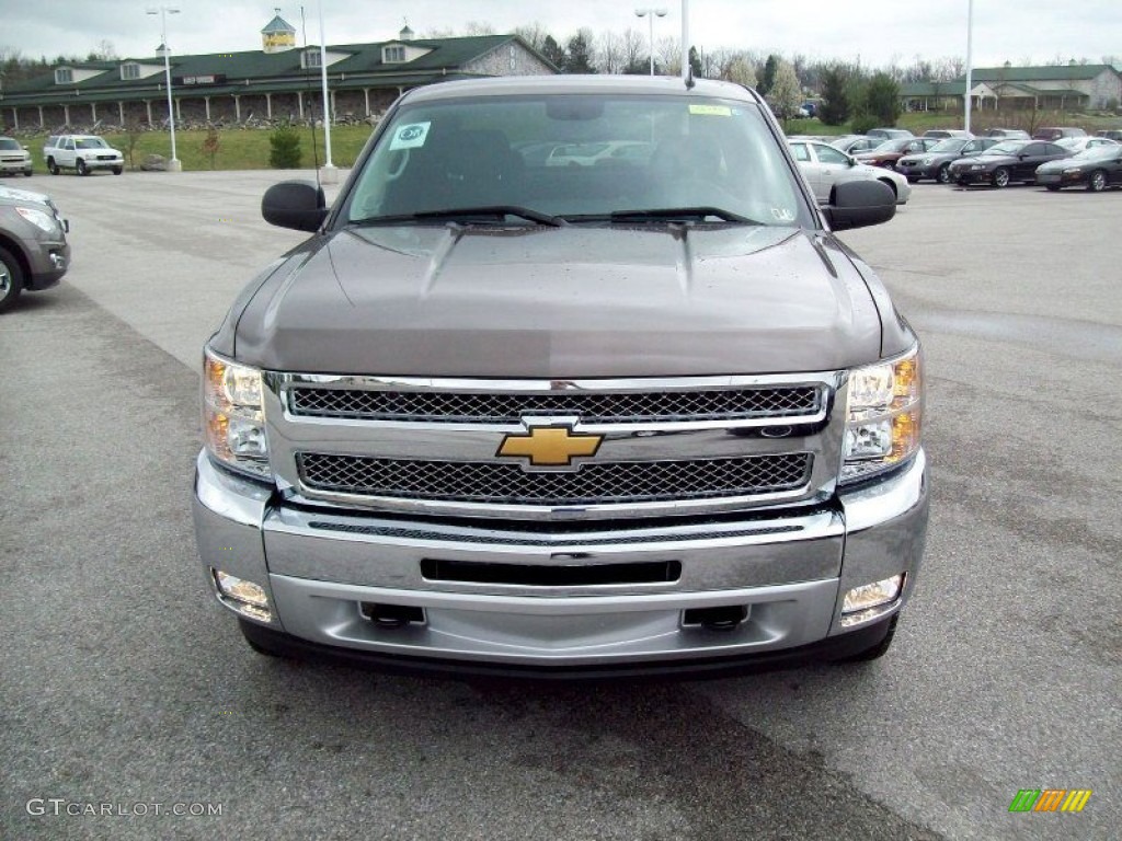Mocha Steel Metallic 2012 Chevrolet Silverado 1500 LT Extended Cab 4x4 Exterior Photo #62694710