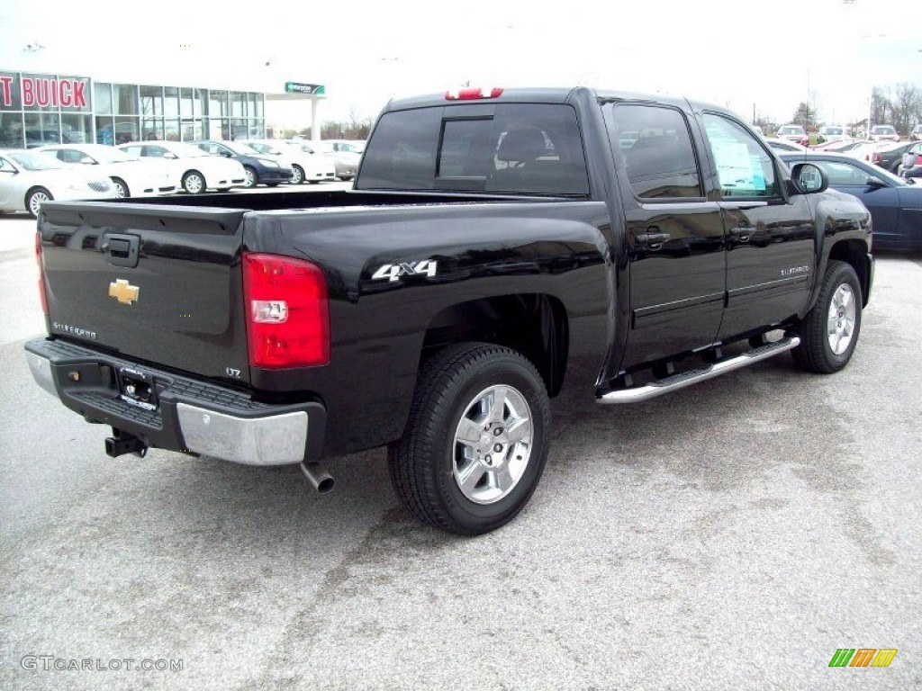 2012 Silverado 1500 LTZ Crew Cab 4x4 - Black / Light Titanium/Dark Titanium photo #11