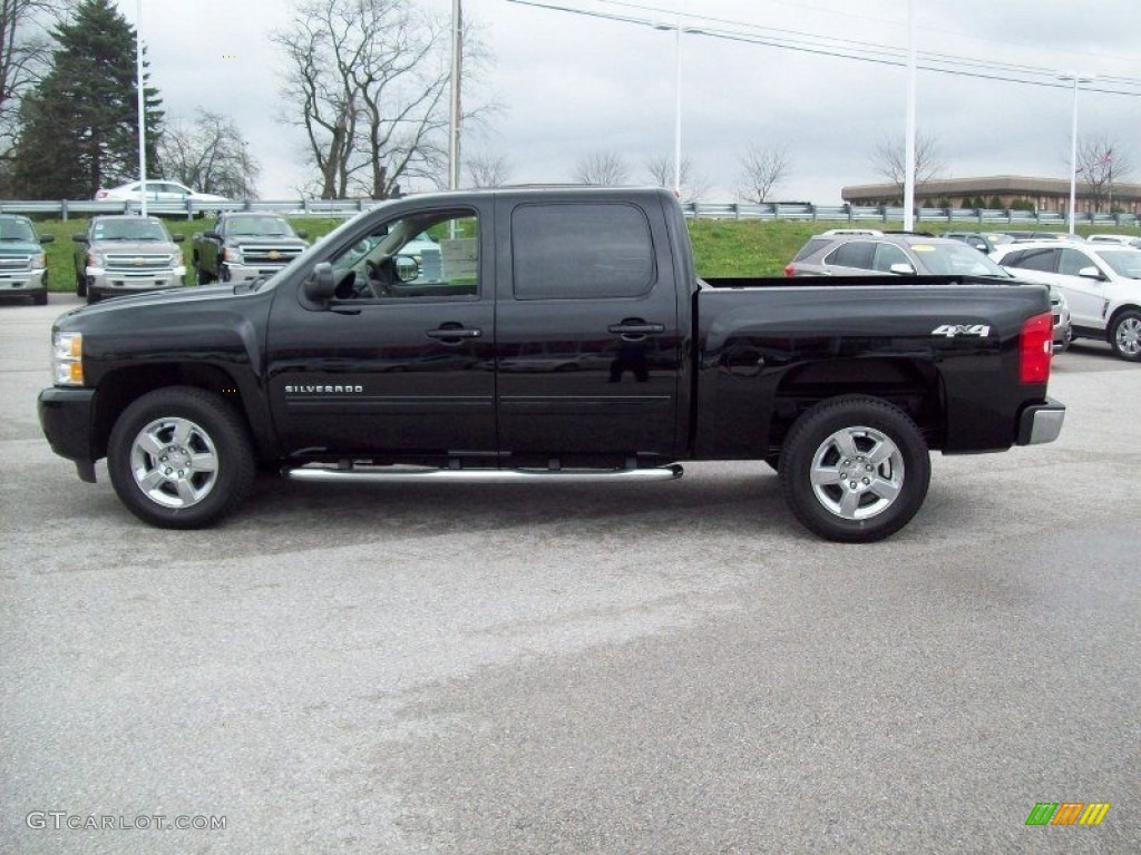 2012 Silverado 1500 LTZ Crew Cab 4x4 - Black / Light Titanium/Dark Titanium photo #12