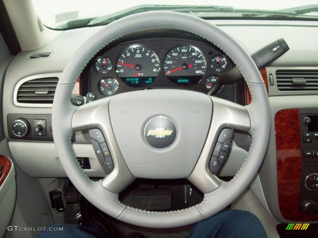 2012 Chevrolet Silverado 1500 LTZ Crew Cab 4x4 Light Titanium/Dark Titanium Steering Wheel Photo #62695104