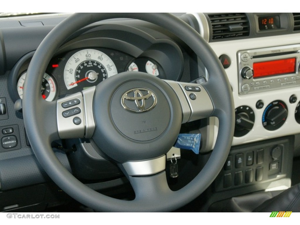 2012 Toyota FJ Cruiser 4WD Dark Charcoal Steering Wheel Photo #62697716