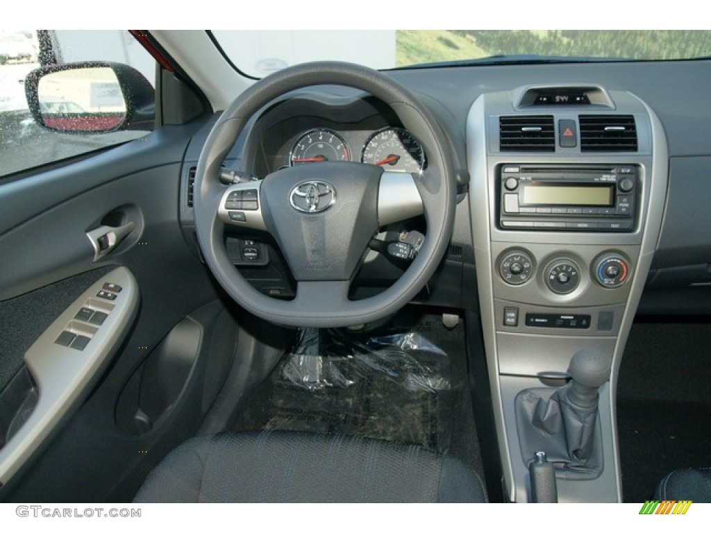 2012 Toyota Corolla S Dark Charcoal Dashboard Photo #62698076