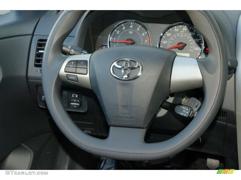2012 Toyota Corolla S Dark Charcoal Steering Wheel Photo #62698082