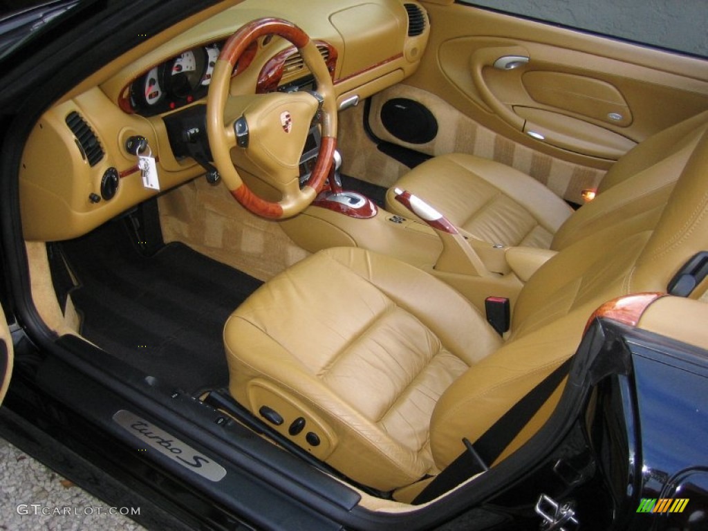 Savanna Beige Interior 2005 Porsche 911 Turbo S Cabriolet Photo #62698094