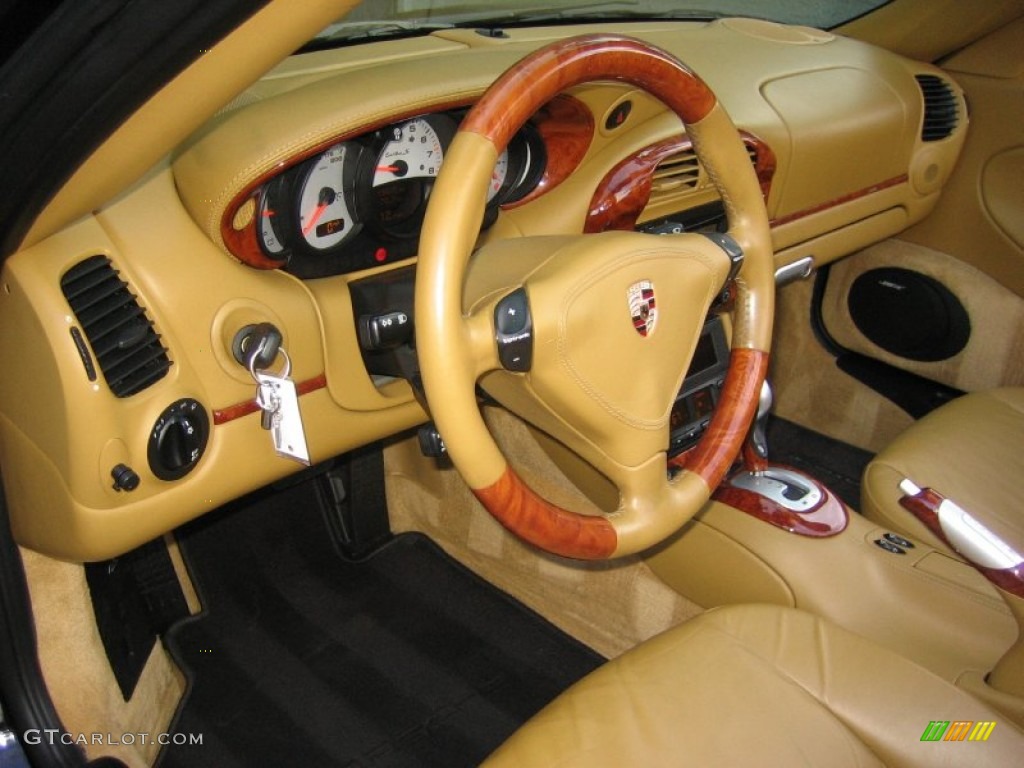 Savanna Beige Interior 2005 Porsche 911 Turbo S Cabriolet Photo #62698160