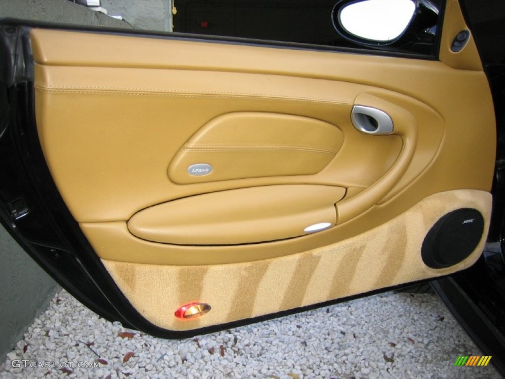 2005 Porsche 911 Turbo S Cabriolet Savanna Beige Door Panel Photo #62698253