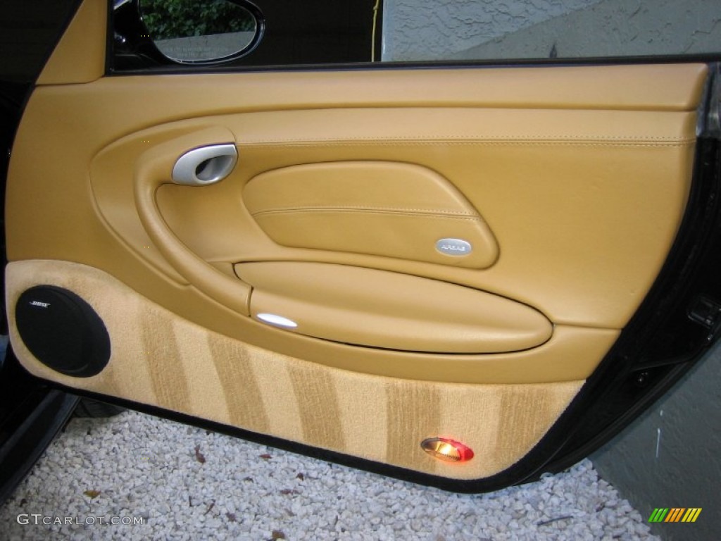 2005 Porsche 911 Turbo S Cabriolet Savanna Beige Door Panel Photo #62698264