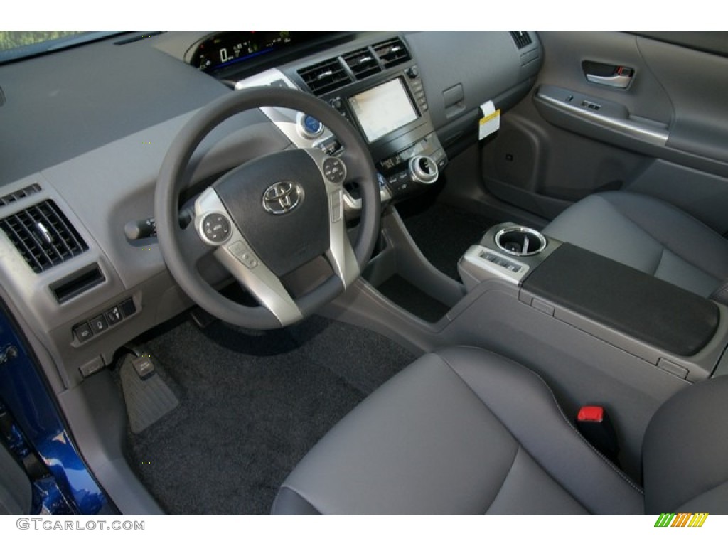 Dark Gray Interior 2012 Toyota Prius V Five Hybrid Photo
