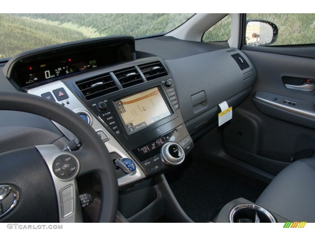 2012 Toyota Prius v Five Hybrid Dark Gray Dashboard Photo #62699183
