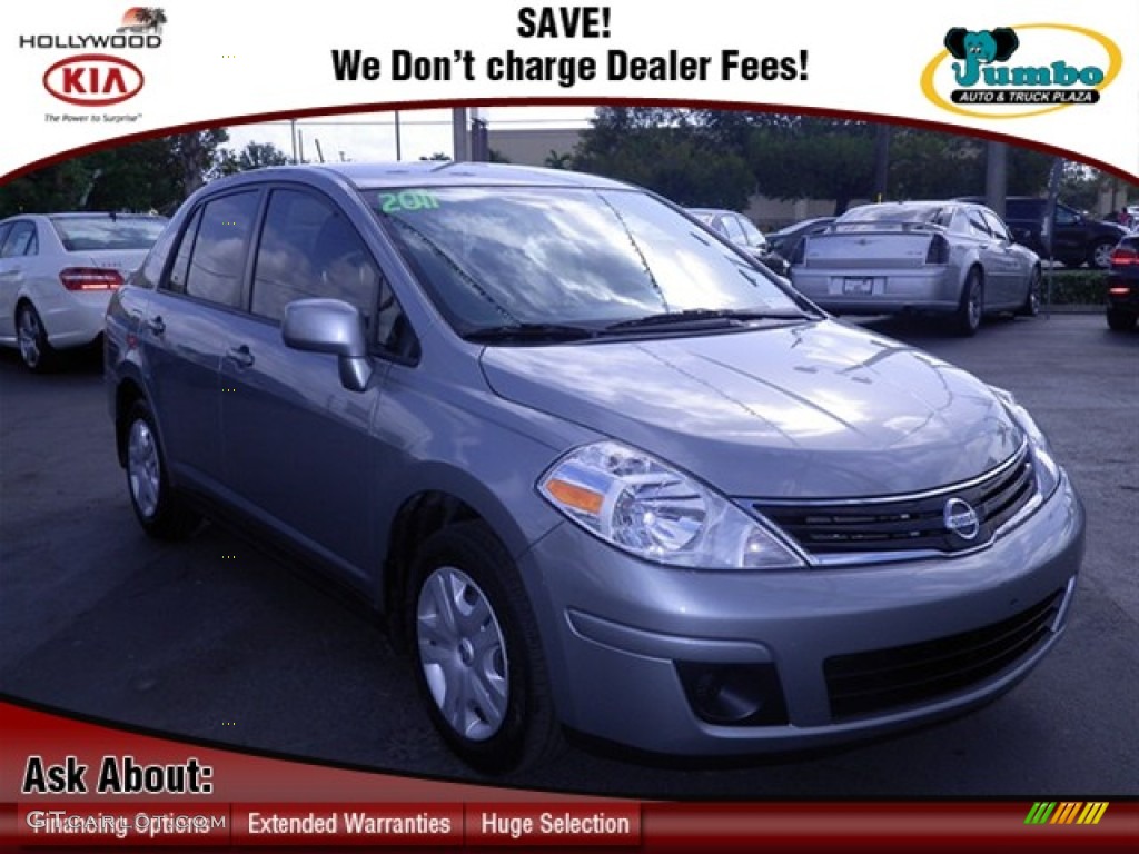 2011 Versa 1.8 S Sedan - Magnetic Gray Metallic / Charcoal photo #1