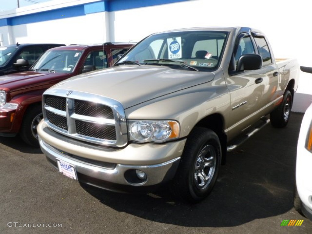 2005 Ram 1500 SLT Quad Cab 4x4 - Light Almond Pearl / Taupe photo #3