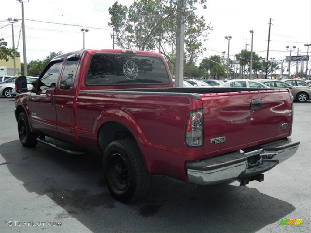 2003 F250 Super Duty XLT SuperCab - Toreador Red Metallic / Medium Flint Grey photo #7