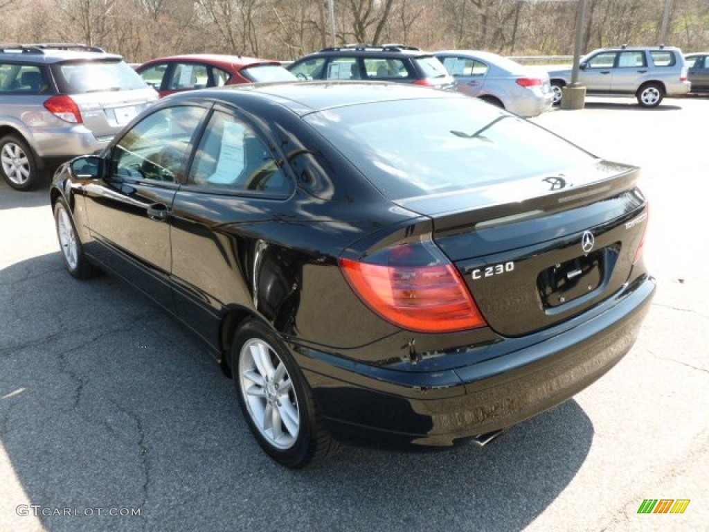 2003 C 230 Kompressor Coupe - Black / Charcoal photo #5