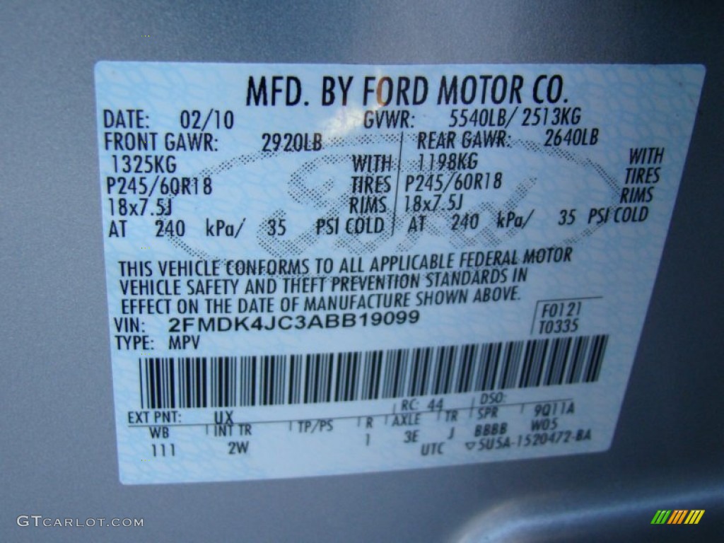 2010 Edge Color Code UX for Ingot Silver Metallic Photo #62702540