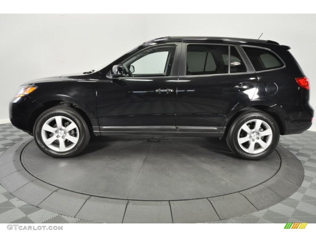 Ebony Black 2008 Hyundai Santa Fe Limited 4WD Exterior Photo #62703908