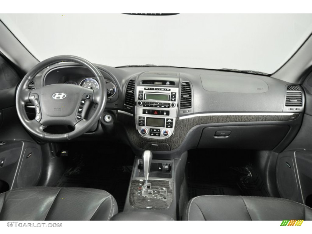 2008 Hyundai Santa Fe Limited 4WD Black Dashboard Photo #62704052