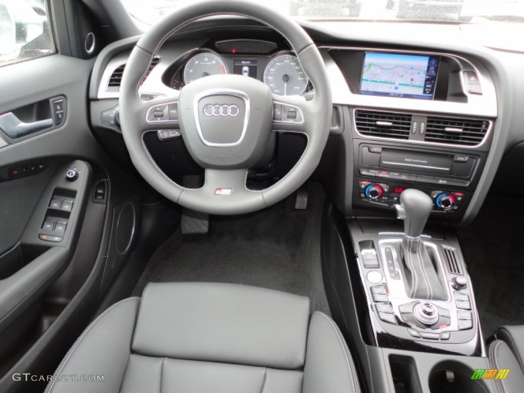 2012 Audi S4 3.0T quattro Sedan Black/Black Dashboard Photo #62704429