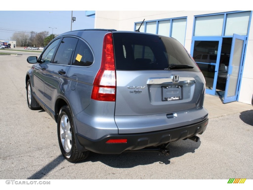 2009 CR-V LX 4WD - Glacier Blue Metallic / Gray photo #6