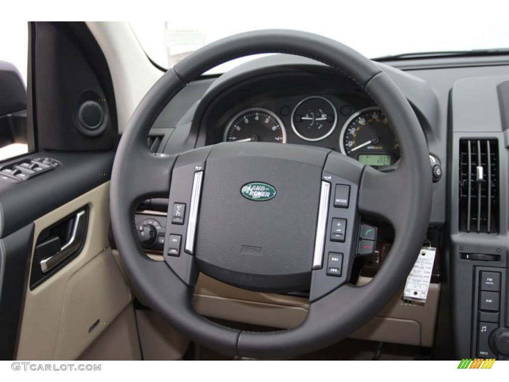 2012 Land Rover LR2 3.2 Almond Steering Wheel Photo #62707076