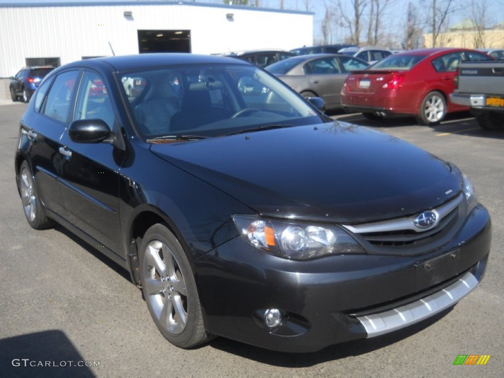 2010 Impreza Outback Sport Wagon - Obsidian Black Pearl / Carbon Black photo #13