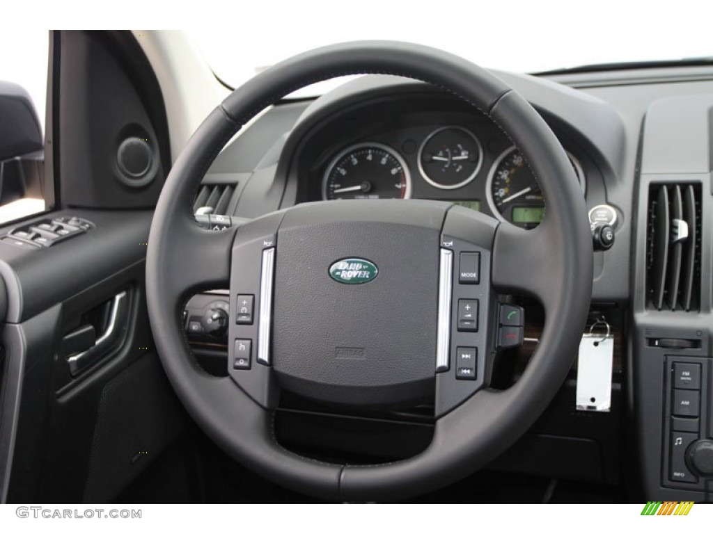 2011 Land Rover LR2 HSE Ebony Steering Wheel Photo #62707625