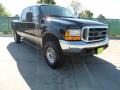 Black 2000 Ford F250 Super Duty Lariat Crew Cab 4x4
