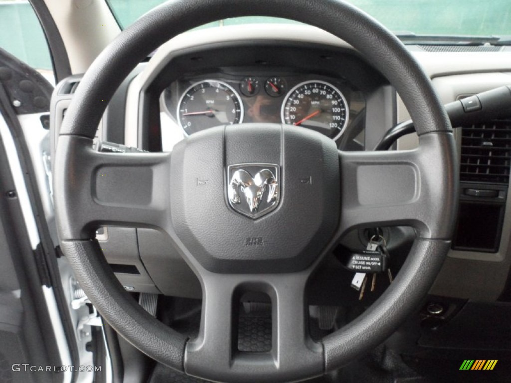 2011 Dodge Ram 1500 Express Regular Cab Dark Slate Gray/Medium Graystone Steering Wheel Photo #62708444