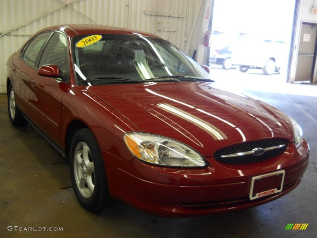 2003 Taurus SES - Matador Red Metallic / Medium Parchment photo #19