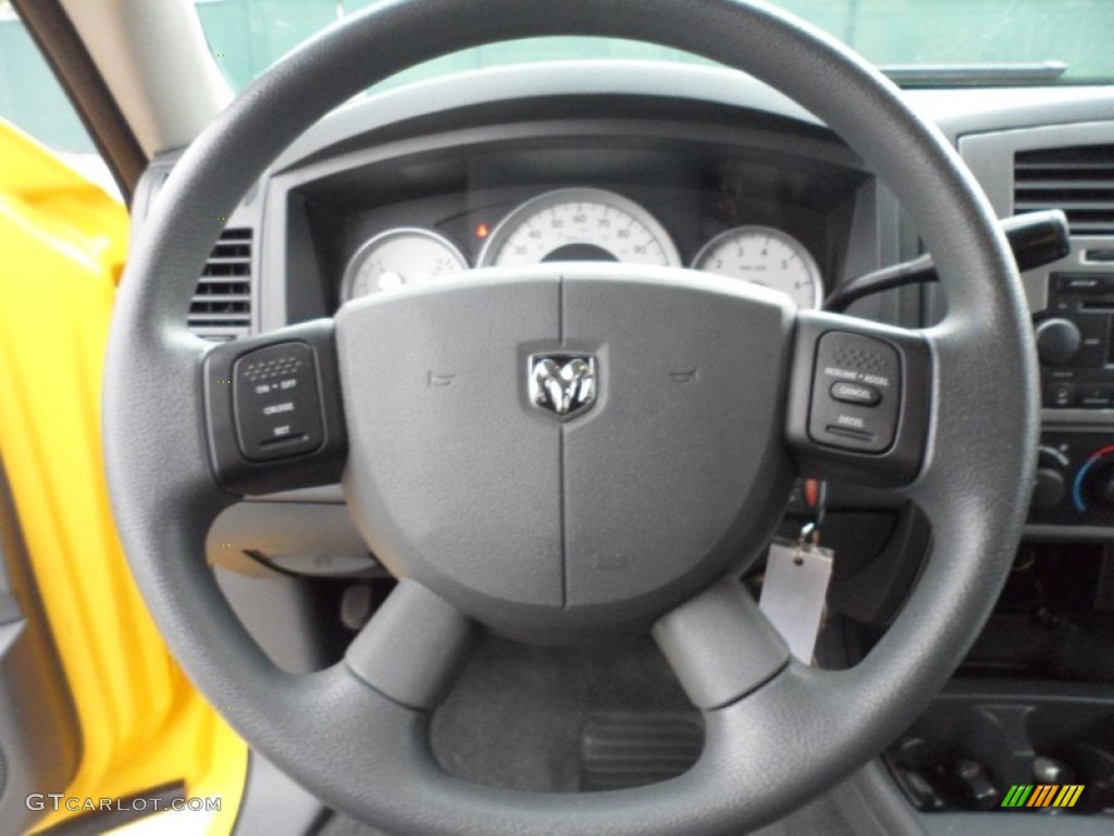 2006 Dodge Dakota SLT Sport Quad Cab Medium Slate Gray Steering Wheel Photo #62710082